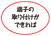 端子の取り付けができれば