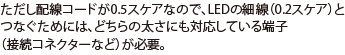 LEDカスタマイズに都合のいい細線で、シガープラグから電源が取り出せる、というのは画期的だ。