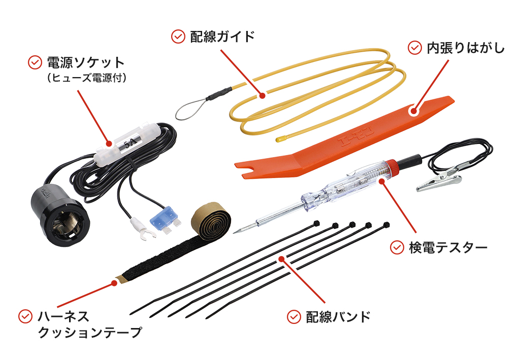 ドライブレコーダー取り付けツールセット