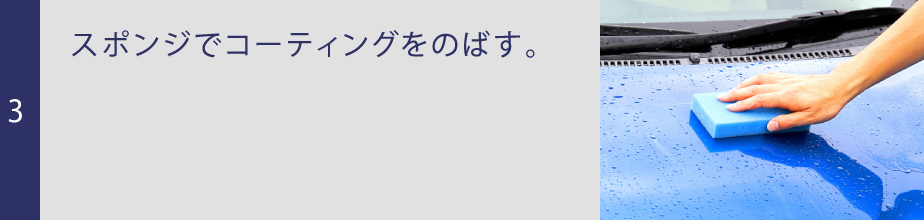 スポンジでコーティングをのばす。