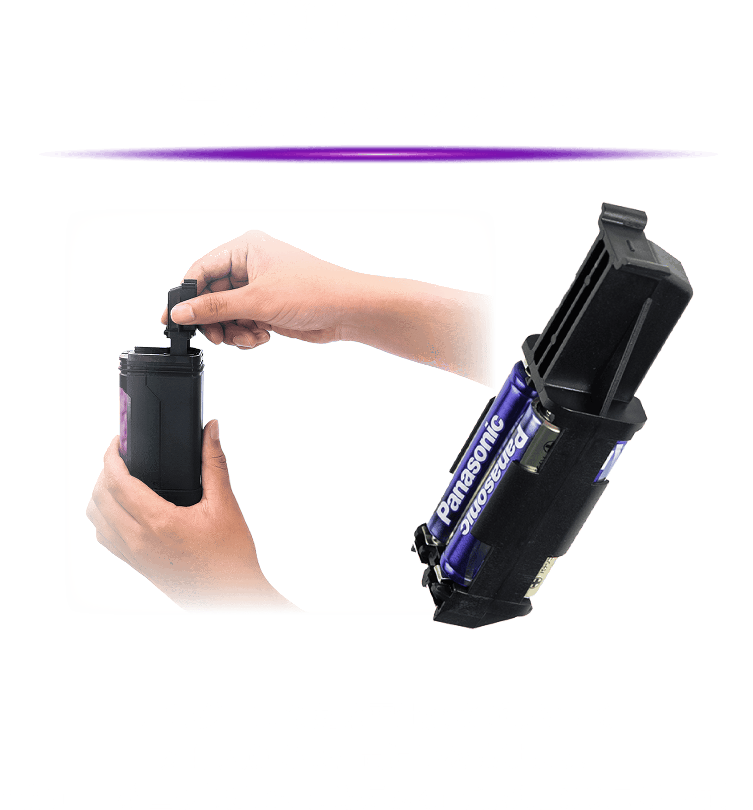 交換しやすい電池ホルダー
