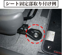 シート固定部取り付け例 シート固定部取り付け例