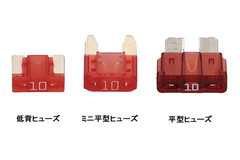 ヒューズ電源のヒューズ形状は純正に合わせる