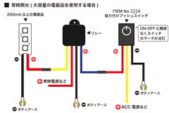 ITEM No.3224を常時照光で使用する場合 (大容量)