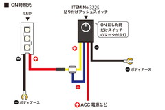 ITEM No.3225をON時照光で使用する場合