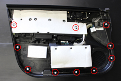 ドア内張りパネル裏側の確認