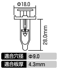 プラスティリベット(トヨタ車用)