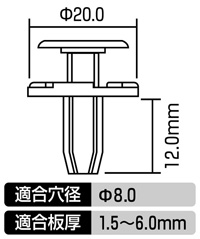 プラスティリベット(日産車用)