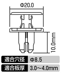 プラスティリベット(ホンダ車用)