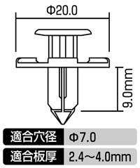 プラスティリベット(三菱車用)