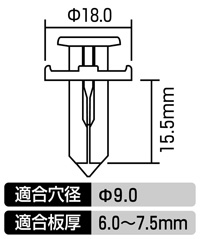 プラスティリベット(トヨタ車用)