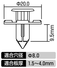プラスティリベット(日産・三菱・スズキ・ダイハツ車用)