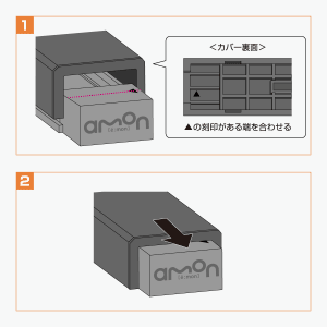 手順3 ベースにカバーをはめ込み、ロックする